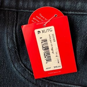 Spanx Jeanish Ankle Leggings in Twilight Rinse Dark Wash Size XL NWT